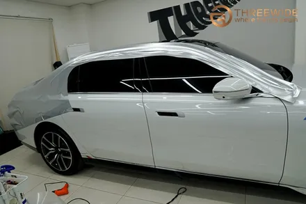BMW i7(740) 투톤 랩핑, 은은한 순정 느낌 그대로 (#듀오톤 #메탈릭실버 #분당 #판교) / 성남시 수정구 시흥동