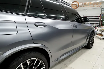 BMW X5, 사틴 그레이 & 실내 카본 전체 랩핑 시공 했어요! / 성남시 수정구 시흥동