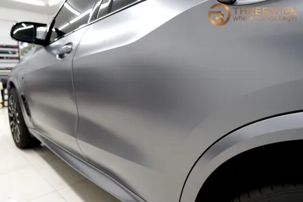BMW X5, 사틴 그레이 & 실내 카본 전체 랩핑 시공 했어요! / 성남시 수정구 시흥동