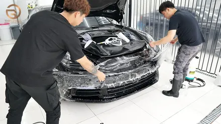 (분당 랩핑 ppf) 포르쉐 파나메라 4s 앞범퍼 필름 보험수리 / 성남시 수정구 시흥동