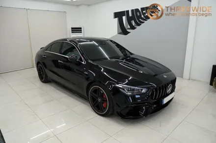 (분당 랩핑) 벤츠 CLA 45 AMG S 사틴블랙 전체랩핑 / 성남,판교,분당.강남