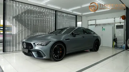 분당 크롬 죽이기 랩핑, 스포티함을 원한다면 이런 시공을 추천드려요! (#벤츠 #amg gt63 #무광카본 #크롬딜리트 #판교) / 성남,판교,분당.강남
