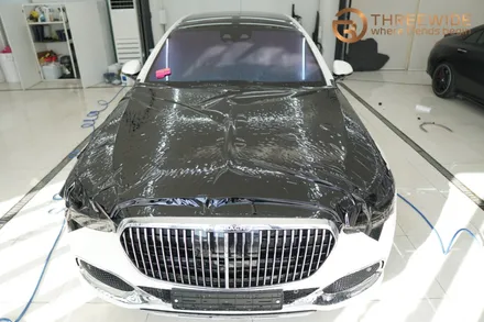 분당 벤츠 S580, 블랙 & 화이트 럭셔리 투톤 컬러 PPF 시공 (#전체랩핑 #부분랩핑 #코치라인 #판교) / 성남시 수정구 시흥동