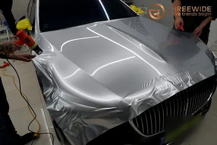 벤츠 마이바흐 S580, 도색처럼 깔끔한 투톤 랩핑 시공! (#듀오톤 #실버블랙 #분당 #판교) / 성남시 수정구 시흥동