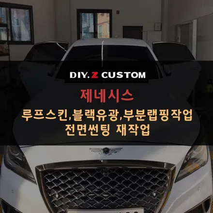 [파주 / 일산 튜닝] 다이즈 커스텀, 제네시스 천장 루프스킨, 사이드미러 부분랩핑 시공완료! / 경기 파주