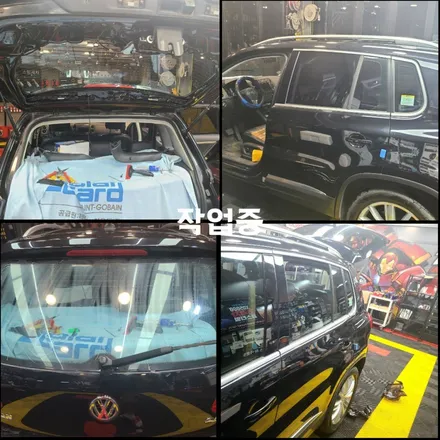파주 썬팅 잘하는곳 최저가 더이즈커스텀 티구안 쏠라가드 차콜 전체썬팅 시공후기 / 경기 파주
