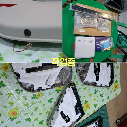 일산 탄현 식사동 스포티지 nq5 신차패키지2 블박 보조배터리 led도어캣치 도어스커프 도어빔 시공 작업 후기 / 경기 파주