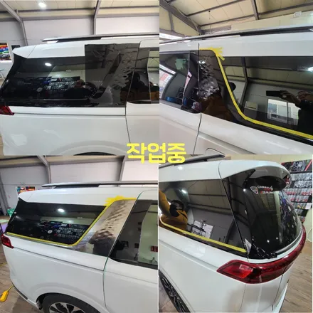 파주 운정 일산 KA4 카니발 C필러 유광블랙 랩핑 시공 작업 후기 / 경기 파주
