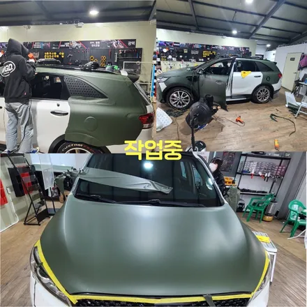 일산 파주 운정 올뉴 쏘렌토 3m 메탈 밀리터리그린 무광 전체랩핑 / 경기 파주