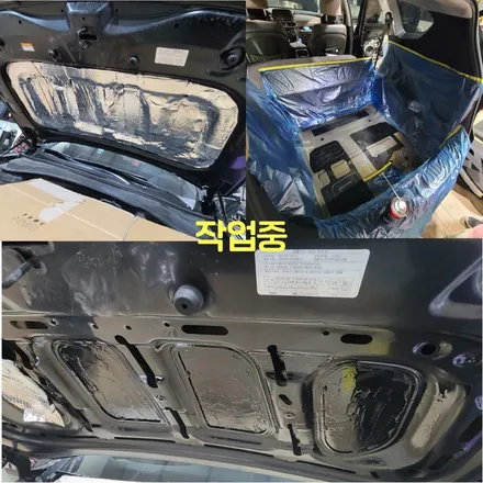파주 운정 일산 싼타페TM  휀다 본넷 트렁크 도어 방음 언더코팅 시공 작업 후기 / 경기 파주