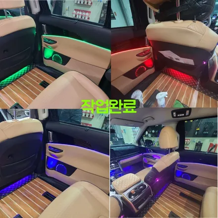 일산 킨텍스 마두 KA4 카니발 코더스엠비언트 1.2열풋등 스피커 도어포켓 시공 작업 후기 / 경기 파주