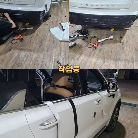 파주 운정 다이즈커스텀  쏘렌토MQ4 전체 크롬죽이기 샤틴블랙 시공 작업 후기 / 경기 파주