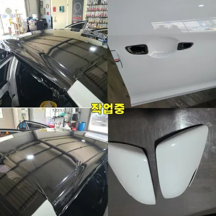파주 운정 일산 아반테AD 천장엠보싱 루프스킨 실내외 부분랩핑 시공 작업 후기 / 경기 파주