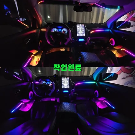 파주 운정 투산ix 비노출 엠비언트 시공 작업 후기 / 경기 파주