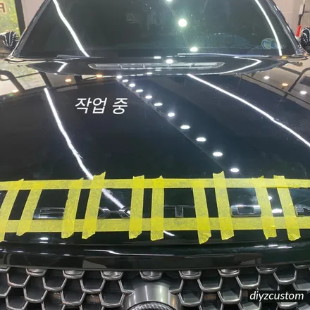 파주 일산 고양 야동동 \'G4렉스턴 - 본넷 하이그로시 블랙 랩핑작업, 엠블럼 교체 작업 후기! / 경기 파주