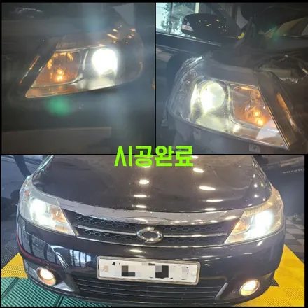 파주 운정 문산 봉일천 자동차튜닝 최저가 sm5 라이트복원 브라비오 led 튜닝 시공후기 / 경기 파주