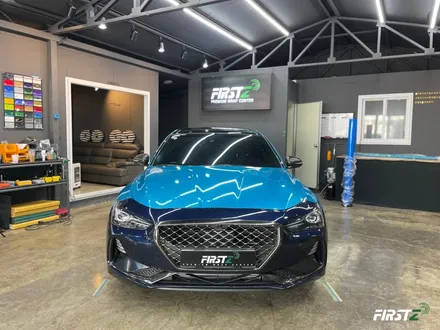 [대구랩핑][수성구사고수리][사고보험처리전문] 제네시스 G70 3.3T 터보 앞범퍼 3M 1080 아토믹틸 사고수리 랩핑 시공 / 대구 수성구 중동