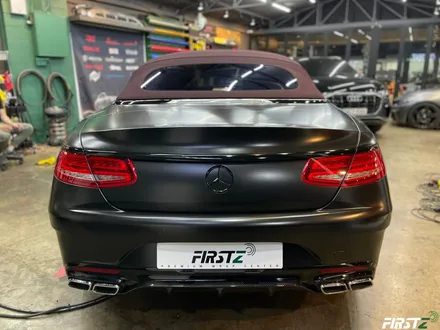 대구 수성구 랩핑 PPF 전문점 벤츠 S63 AMG 컨버터블 전체 사틴 블랙 랩핑 및 전체 크롬 죽이기 블랙 유광 / 대구 수성구