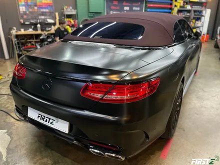대구 수성구 랩핑 PPF 전문점 벤츠 S63 AMG 컨버터블 전체 사틴 블랙 랩핑 및 전체 크롬 죽이기 블랙 유광 / 대구 수성구