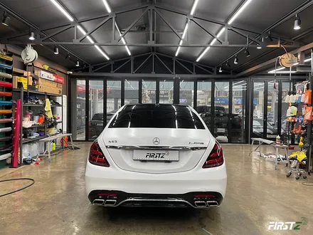 [대구랩핑][수성구사고수리][사고보험처리전문][S63 AMG] 벤츠S350 풀바디킷 앞범퍼 사틴화이트 랩핑 작업 / 대구 수성구 중동