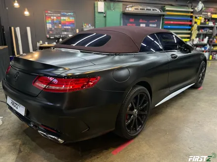 대구 수성구 랩핑 PPF 전문점 벤츠 S63 AMG 컨버터블 전체 사틴 블랙 랩핑 및 전체 크롬 죽이기 블랙 유광 / 대구 수성구