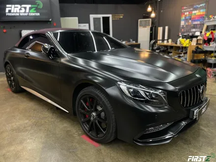 대구 수성구 랩핑 PPF 전문점 벤츠 S63 AMG 컨버터블 전체 사틴 블랙 랩핑 및 전체 크롬 죽이기 블랙 유광 / 대구 수성구