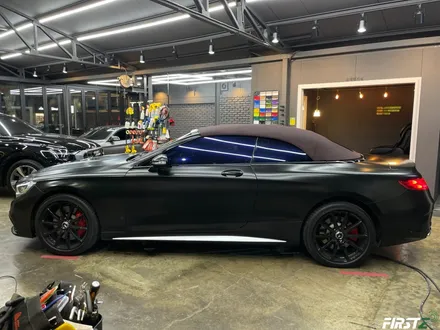 대구 수성구 랩핑 PPF 전문점 벤츠 S63 AMG 컨버터블 전체 사틴 블랙 랩핑 및 전체 크롬 죽이기 블랙 유광 / 대구 수성구