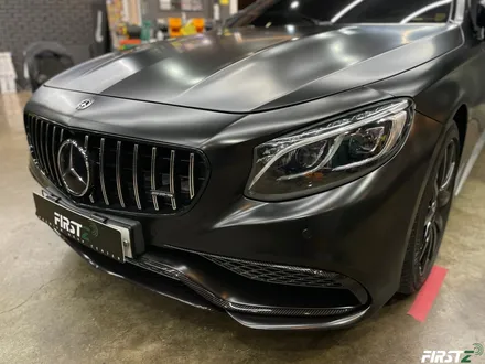 대구 수성구 랩핑 PPF 전문점 벤츠 S63 AMG 컨버터블 전체 사틴 블랙 랩핑 및 전체 크롬 죽이기 블랙 유광 / 대구 수성구