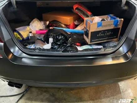 BMW f10 520d 아토믹틸에서 전체 사틴 블랙으로 랩핑 및 블랙 PPF / 대구 수성구