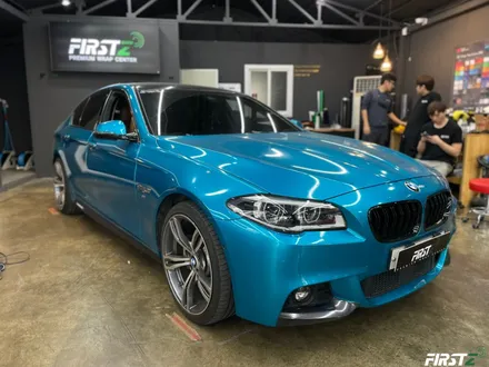 BMW f10 520d 아토믹틸에서 전체 사틴 블랙으로 랩핑 및 블랙 PPF / 대구 수성구