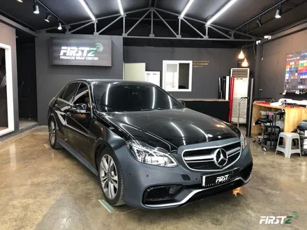 [대구랩핑][수입차전체랩핑] 벤츠 E클래스 E300 4matic E63 풀바디킷 전체랩핑 매트 메탈릭 그레이 시공 후기 / 대구 수성구 중동