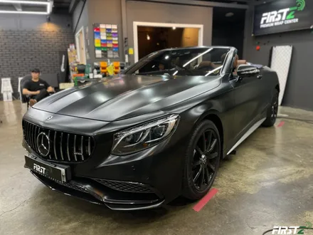 대구 수성구 랩핑 PPF 전문점 벤츠 S63 AMG 컨버터블 전체 사틴 블랙 랩핑 및 전체 크롬 죽이기 블랙 유광 / 대구 수성구