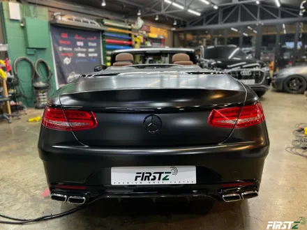 대구 수성구 랩핑 PPF 전문점 벤츠 S63 AMG 컨버터블 전체 사틴 블랙 랩핑 및 전체 크롬 죽이기 블랙 유광 / 대구 수성구