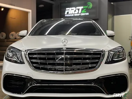 [대구랩핑][수성구사고수리][사고보험처리전문][S63 AMG] 벤츠S350 풀바디킷 앞범퍼 사틴화이트 랩핑 작업 / 대구 수성구 중동