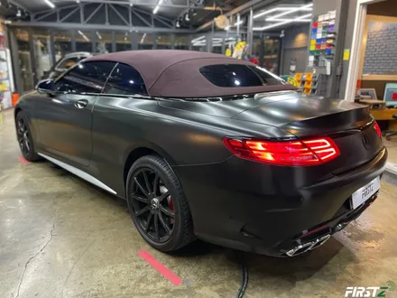 대구 수성구 랩핑 PPF 전문점 벤츠 S63 AMG 컨버터블 전체 사틴 블랙 랩핑 및 전체 크롬 죽이기 블랙 유광 / 대구 수성구