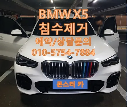 침수차 썬루프 창문 열림으로 빗물 유입 바닥 매트 탈거 bmw x5 / 성남, 분당, 판교