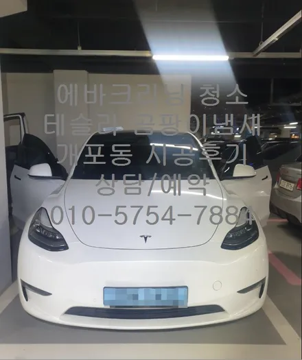 에바크리닝 청소 테슬라 곰팡이냄새 개포동시공후기 / 성남시 중원구 은행동
