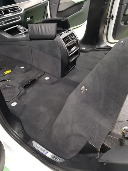 침수차 썬루프 창문 열림으로 빗물 유입 바닥 매트 탈거 bmw x5 / 성남, 분당, 판교