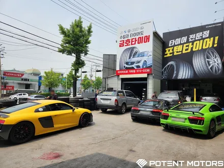 아우디휠 순정20인치 아우디 R8휠 화이트골드 도색 장착 / 인천 서구,부평,부천