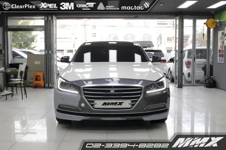 제네시스 G380 전체랩핑 사틴 메탈릭 그레이 블루 / 성동구 용답동