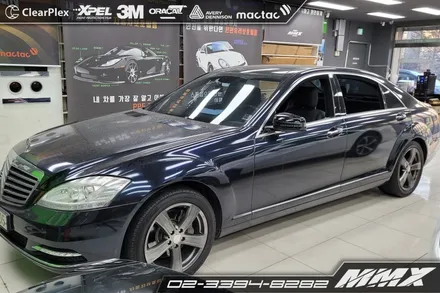 벤츠 S500 랩핑제거 및 재시공 / 성동구 용답동