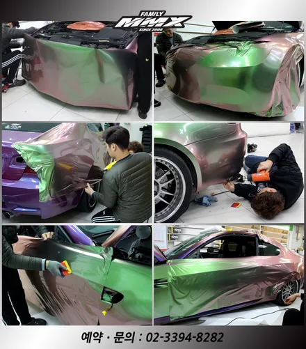 BMW M3 오라칼 아보카도 카멜레온 전체랩핑! E92 랩핑은 MMX / 성동구 용답동