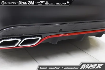 C63 AMG 사틴블랙 전체랩핑과 레드 포인트 / 성동구 용답동