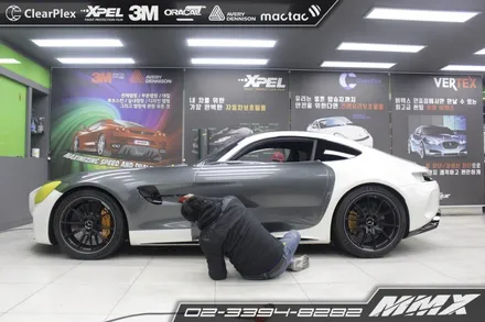 AMG GT R 전체랩핑 : 유광 그레이 메탈릭 / 성동구 용답동