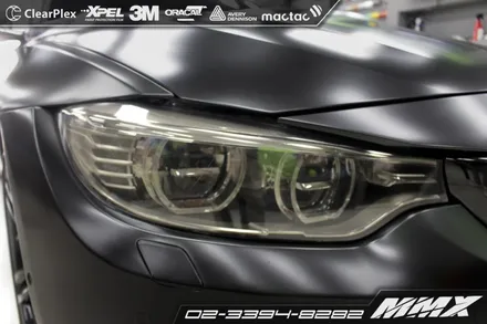 BMW M4 캐릭터라인을 살려주는 사틴블랙 전체랩핑 / 성동구 용답동