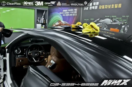 벤츠 E220d 전체랩핑 에이버리슈프림 사틴블랙! / 성동구 용답동