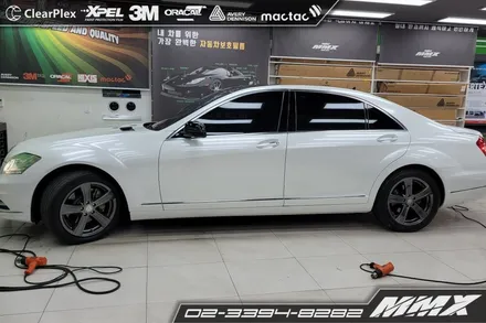 벤츠 S500 랩핑제거 및 재시공 / 성동구 용답동