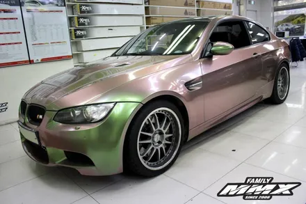 BMW M3 오라칼 아보카도 카멜레온 전체랩핑! E92 랩핑은 MMX / 성동구 용답동