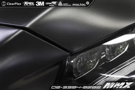 C63 AMG 사틴블랙 전체랩핑과 레드 포인트 / 성동구 용답동
