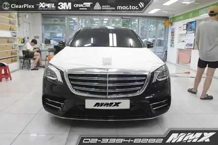 벤츠 S450 뒷자리 중심의 열차단 썬팅 버텍스, 라티튜드 / 성동구 용답동